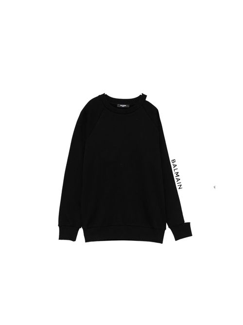 Felpa, unisex, logata. BALMAIN | BZ4I20 Z3183930AV